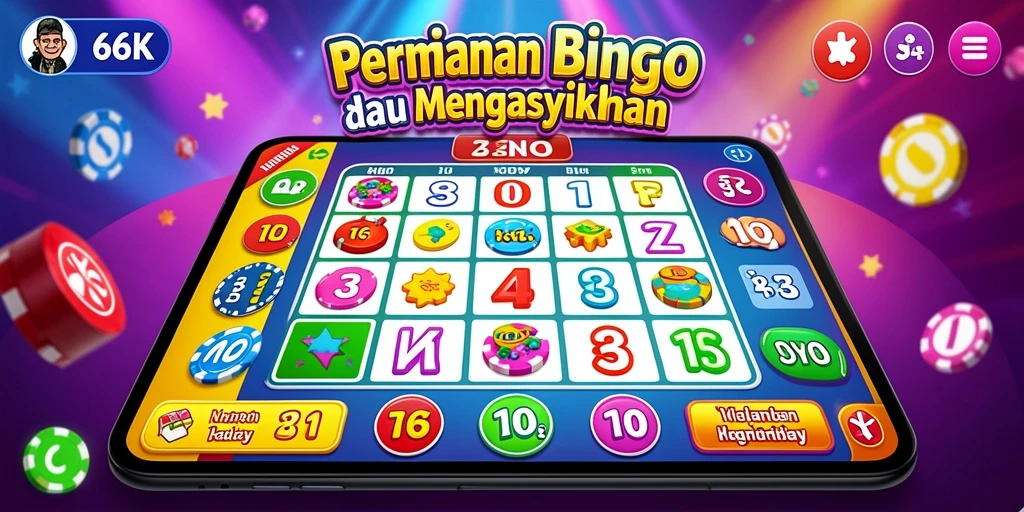 Tampilan gameplay Bingo yang seru dan interaktif dalam 66K.
