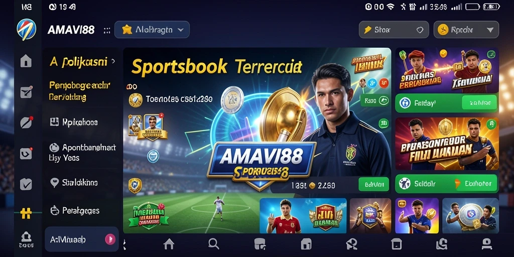 Tampilan gameplay menarik dari aplikasi Sportsbook AMAVI88.