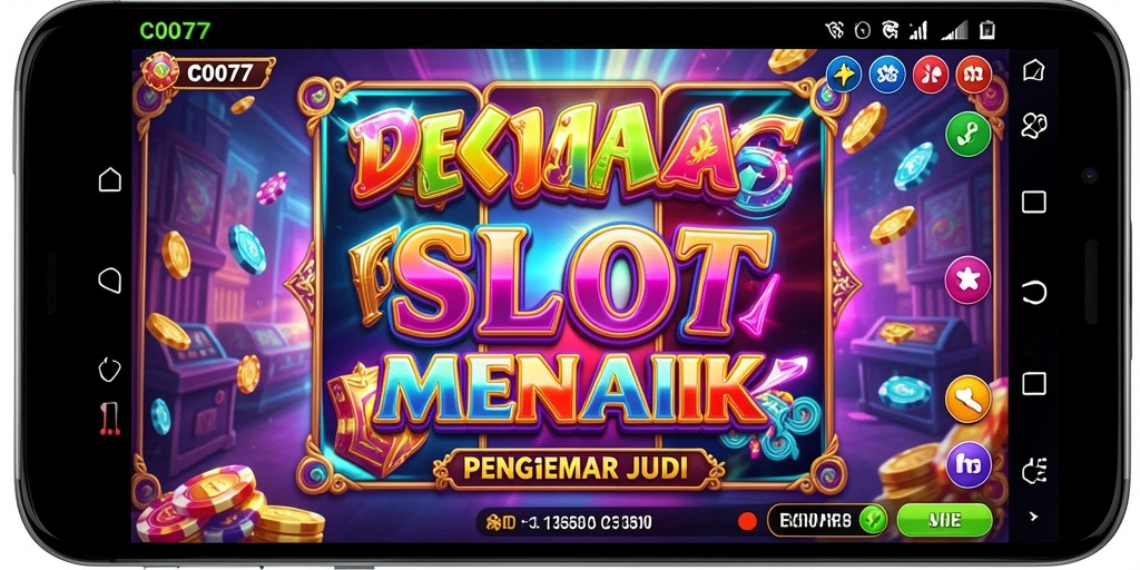Tampilan gameplay C0077 yang menakjubkan dengan berbagai mesin slot.