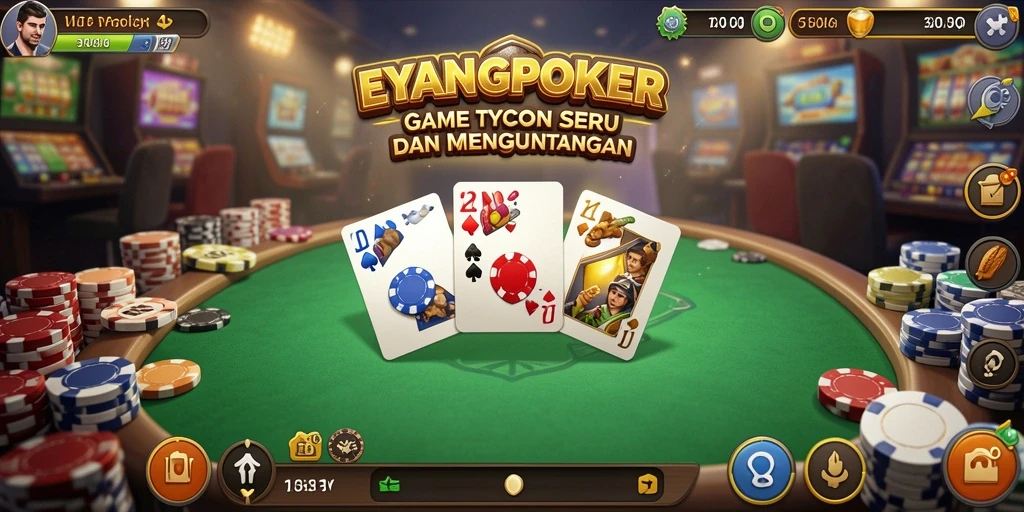 Tampilan gameplay luar biasa dari EYANGPOKER di dunia Tycoon.