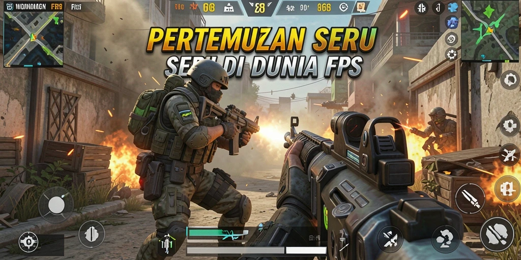 Screenshot gameplay FB168 menampilkan aksi tembak-menembak yang intens.