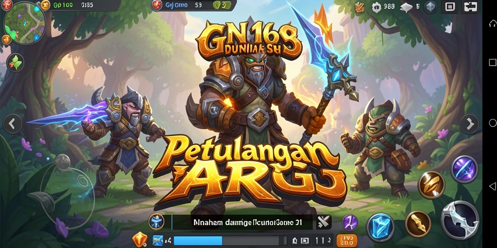 Tampilan gameplay ARPG yang menegangkan dan seru dari GN168.