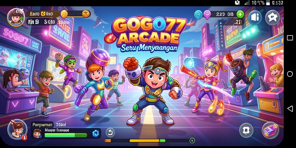 Screenshot utama GOGO77 menampilkan gameplay seru dari game Arcade.