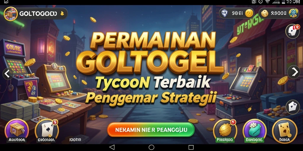 Screenshot utama GOLTOGEL menampilkan gameplay seru dalam mengelola bisnis Tycoon.