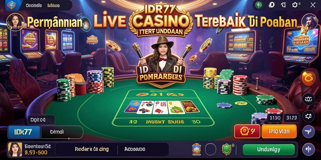 Tampilan gameplay Live Casino di IDR77 yang menarik dan interaktif.