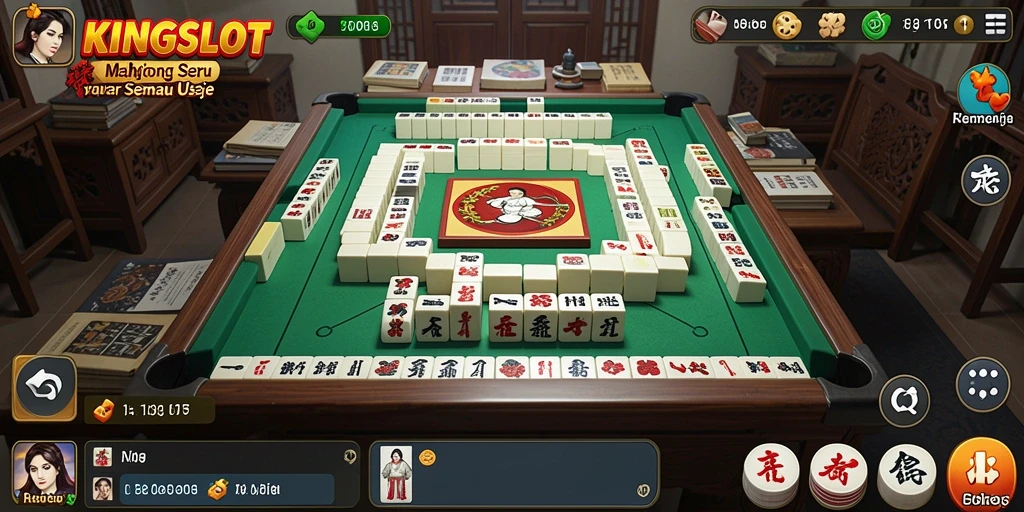 Tampilan gameplay KINGSLOT menunjukkan keseruan bermain Mahjong.