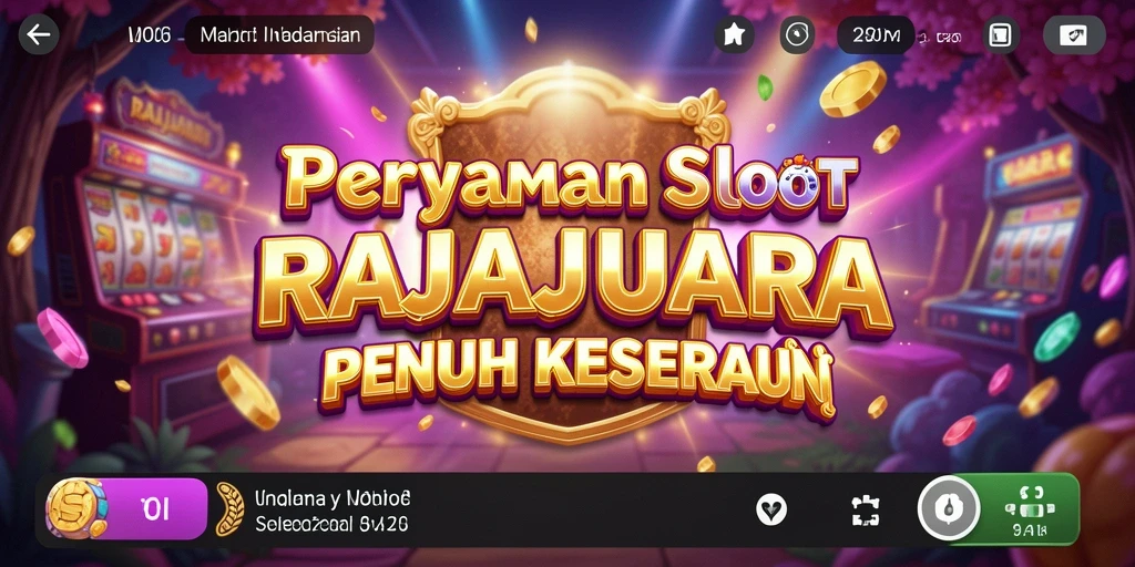 Screenshot gameplay RAJAJUARA menunjukkan simbol dan fitur menarik dari permainan Slot.