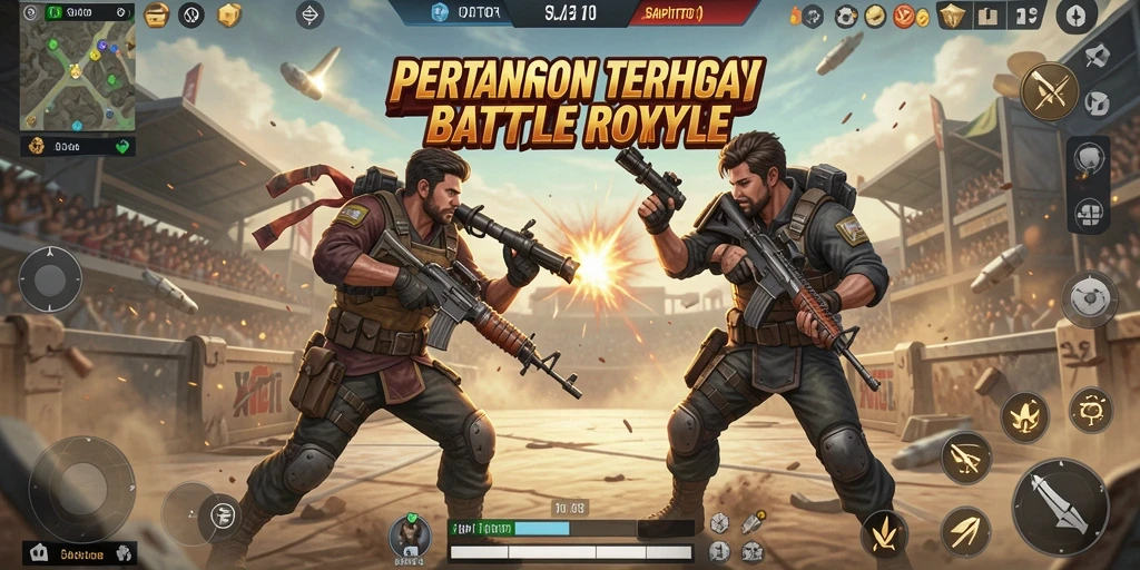 Gameplay seru SAPITOTO dalam aksi Battle Royale.