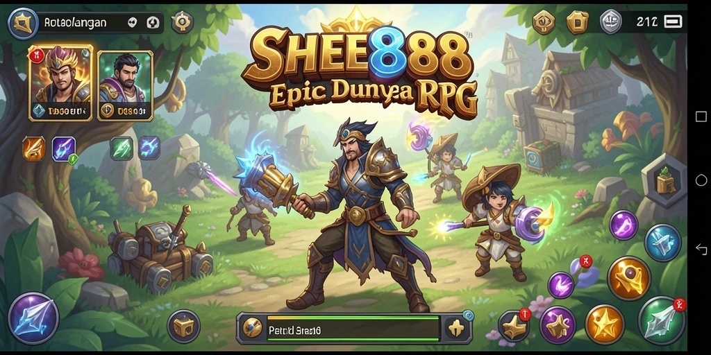 Tampilan gameplay RPG yang mendebarkan dari SHE888.