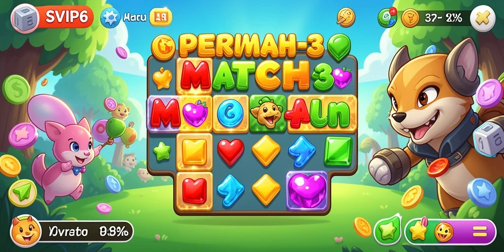 Screenshot gameplay <strong>SVIP6</strong> yang menampilkan keseruan mencocokkan item.